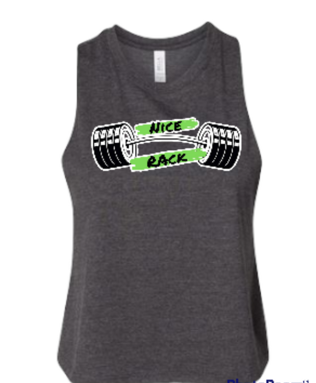 Women's Muscle Racerback Crop Rack