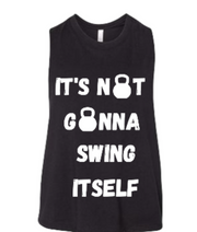 Women's Muscle Racerback Crop Its Not Gonna Swing It Self