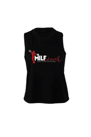 Women's Muscle Racerback Crop MILFwear Logo