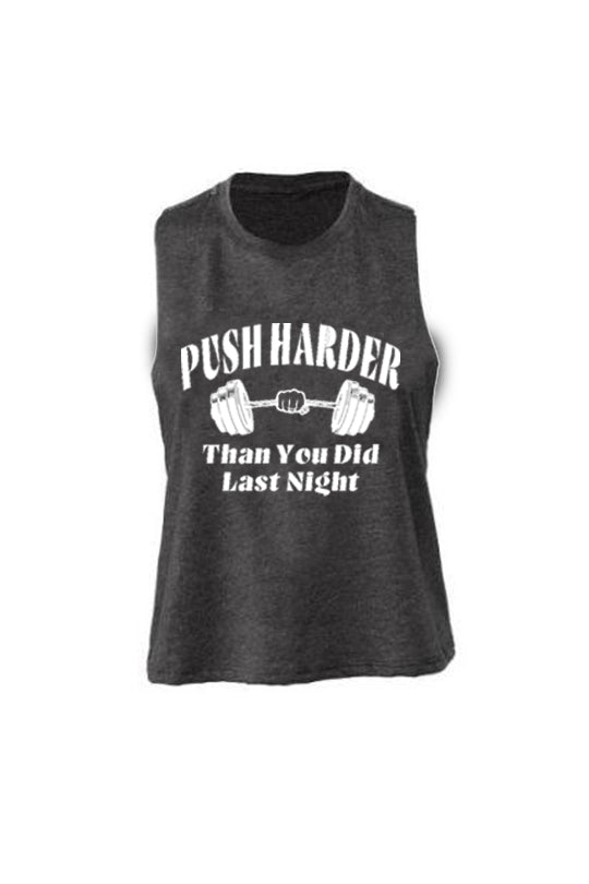 Women's Muscle Racerback Crop PushHarder