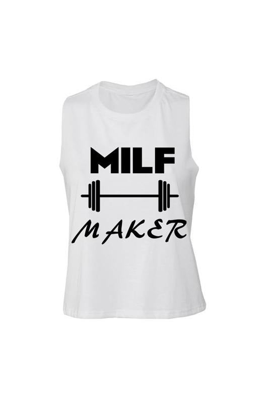 Women's Muscle Racerback Crop Milf Maker -  MyMILFwear