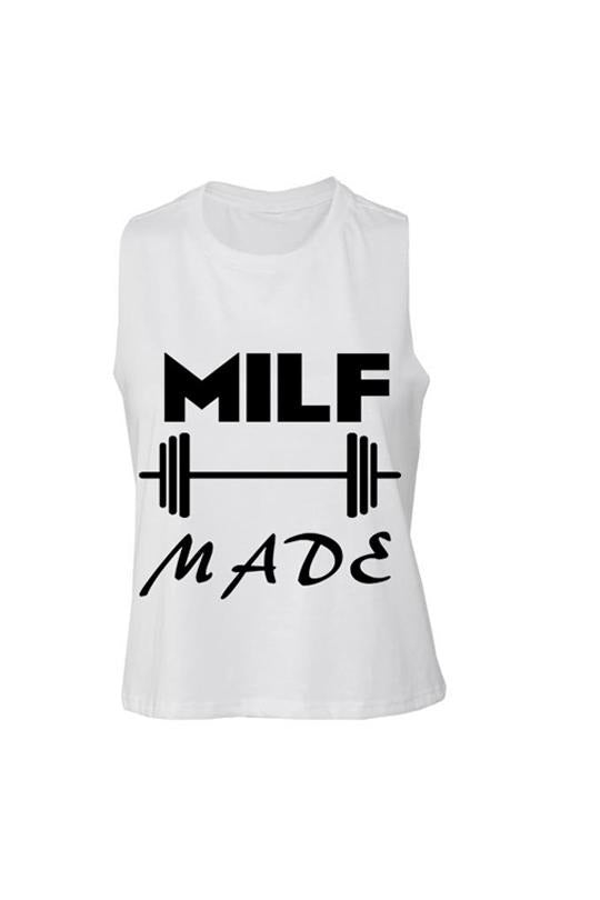 Women's Muscle Racerback Crop Milf Made -  MyMILFwear